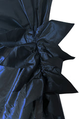 Spring 1999 Oscar de la Renta Strapless Silk Taffeta Dress w Elaborate Back Skirt