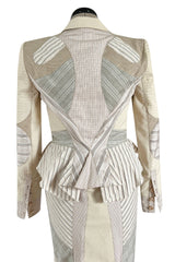 Highly Documented Spring 2004 Alexander McQueen 'Deliverance' Look 55 Patchwork Suit