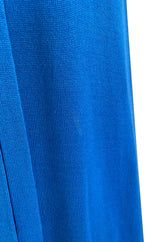 Documented Fall 1977 Halston Cashmere Sky Blue Dress w Extra Long Attached Wrap Ties