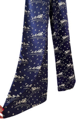Insanely Good 1973 Biba by Barbara Hulanicki Blue Backless Horse Print Jumpsuit