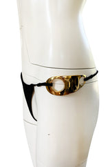 Important Fall 1996 Tom Ford for Gucci KeyHole Gown w Gold G-string Belt