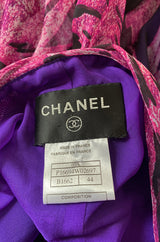 Fall 2000 Chanel by Karl Lagerfeld Runway One Shoulder Silk Chiffon Dress