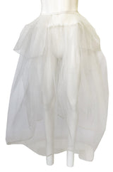 Extraordinary 1940s Dusky Pink Silk Draped Skirts Halter Dress w Crinoline