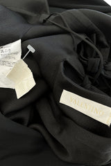 Stupendous Spring 2008 Valentino Original Runway Black Front & Back Plunge Bow Dress