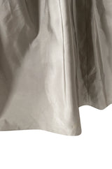 Runway 1981 Christian Dior by Marc Bohan Grey Silk Taffeta Ruffle Dress