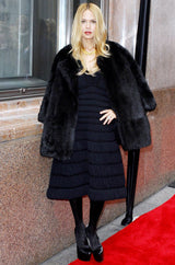 F/W 2009 Azzedine Alaia Burgundy Silk & Chenille Knit Dress