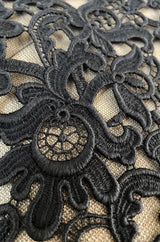 Resort 2015 Valentino Bold Black Lace Full Length Skirt w Matching Tunic / Mini Dress Set