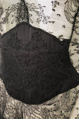 Pre-Fall 2015 Ricardo Tisci for Givenchy Black Silk Satin & Lace Dress