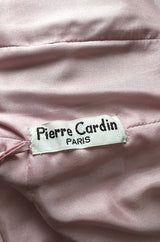 Chic 1968 Pierre Cardin Haute Couture Dress w Graduated Hand Made Purple Guipure Crochet Lace