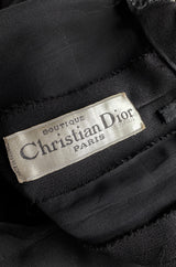 1960s Christian Dior Numbered Demi-Couture Dress w Glittering Crystal Rhinestone Straps