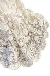Spring 2008 Oscar De La Renta Embroidered Beaded Ribbon Work Floral Silk Organza Wedding Dress