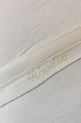 c.1954 Jeanne Lanvin Castillo Haute Couture Emerald & Gold Organza Dress