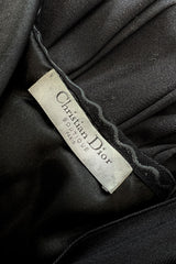 Stunning Fall 2005 Christian Dior by John Galliano Black Pleated Silk Jersey Corseted Dress