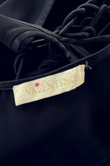 Incredible Spring 2004 Valentino Deep Blue Bias Cut Dress w Open Side Laced Cut Out