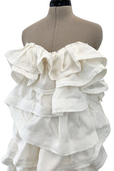 Prettiest Resort 2010 Lanvin by Alber Elbaz Runway Wedding Silk Ruffle Mini Dress