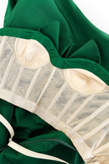 Spectacular Resort 2013 Oscar de la Renta Runway Strapless Emerald Green Silk Dress