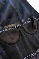 Sexy Spring 2001 Christian Dior by John Galliano Strapless Blue Dress w Leg Garter Strap