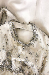 Early 1960s Christian Dior Numbered Colifichets Crystal & Pearl Project Dress