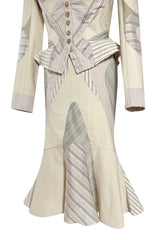 Highly Documented Spring 2004 Alexander McQueen 'Deliverance' Look 55 Patchwork Suit