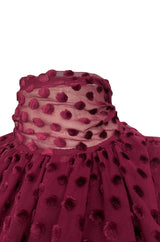 Fall 1980 Christian Dior True Haute Couture Two Piece Silk & Silk Velvet Dress