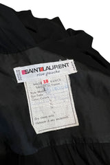 Documented Spring 1986 Yves Saint Laurent Runway Black Jersey Plunge Dress