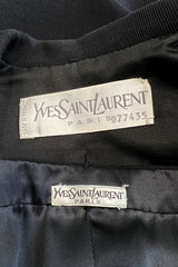 Documented Fall 2001 Yves Saint Laurent Haute Couture 'Le Smoking' Suit w Exaggerated Collar