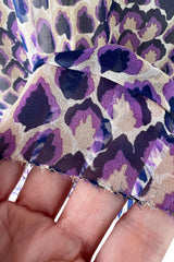 Gorgeous Spring 1977 Givenchy Runway Ad Campaign Strapless Purple Silk Chiffon Dress