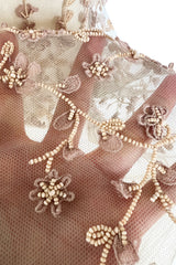Spectacular Resort 2014 Valentino Fully Beaded Pale Pinky Nude Silk & Net Dress