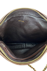 c. 1990 Chanel Quilted Camera Bag w Fringe Tassel & Front Flap Pocket