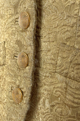 Fall 1977 or Fall 1980 Ady Couture Lausanne Yves Saint Laurent Haute Couture Copy Gold Metallic Thread Jacket