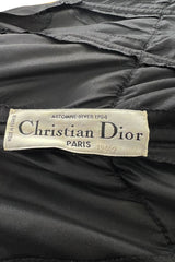 Documented Fall 1984 Christian Dior by Marc Bohan Runway Haute Couture Black Textured Velvet Dress