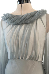 Important Fall 2009 John Galliano “Beautifully Iced Maidens” Beaded Net Pale Blue Grey Dress