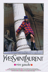 Fall 1993 Yves Saint Laurent Documented Fringed Knit Tunic Mini Dress