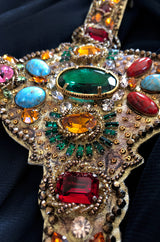 S/S 2001 Jean Louis Scherrer Haute Couture Backless Jewelled Runway Dress