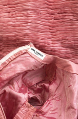 1960s Sybil Connolly Couture 'Non Chalance' Pink Pleated Linen Dress
