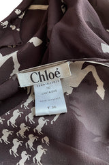 Iconic & Rare Spring 2001 Chloe by Stella McCartney Look 11 Runway Horse Print Dress