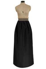 Prettiest 1998 Isaac Mizrahi Sleeveless Top & Black Silk & Silk Chiffon Taffeta Skirt Set