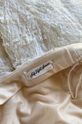 1960s Saks Fifth Avenue Ivory Lace Wide Legged Crop Pant & Matching Crop Top