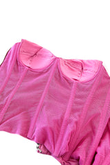 Fabulous Spring 2004 Christian Dior by John Galliano Three Piece Pink Silk Chiffon Set