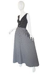 1970s Graphic Jean Varon Check Dress