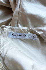 Dreamy Fall 2007 Christian Dior by John Galliano Champagne Silk Dress w Crystal Beading Detail