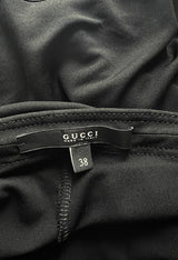 Fall 2009 Gucci by Frida Giannini Ad Campaign Black Jersey Draped Back Jumpsuit
