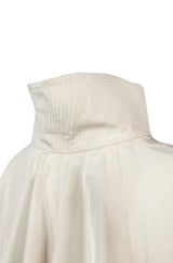 F/W 1996 Givenchy Couture Runway Ivory Silk Taffeta Over Skirt Cape
