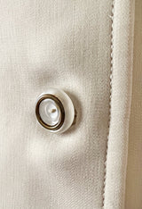 Important Spring 1970 Valentino Haute Couture Ivory Wool Coat w Intricate PinTuck Detailing