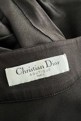 Ad Campaign Fall 2003 Christian Dior by John Galliano Runway Black Silk Halter Dress