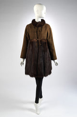Rare 1968 Bonnie Cashin Museum Held Fox Fur & Suede Coat
