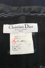 Sexy Spring 2001 Christian Dior by John Galliano Strapless Blue Dress w Leg Garter Strap