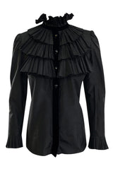 Documented Fall 1994 Valentino Haute Couture Hand Beaded & Pleated Top, Skirt & Jacket Suit Set