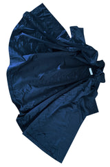 Important Fall 1958 Christian Dior by Yves Saint Laurent Haute Couture Deep Blue Silk Evening Coat