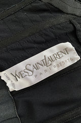 Exquisite Fall 2000 Yves Saint Laurent Haute Couture Velvet Dress w Net Inset Panels